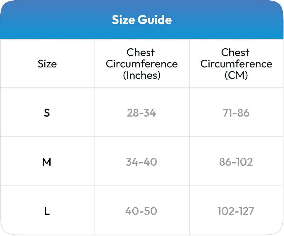 Size Chart - Frido Orthotics Posture Corrector